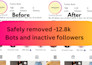 safe instagram follower cleanup, get rid of bots, ghosts and inactive accounts